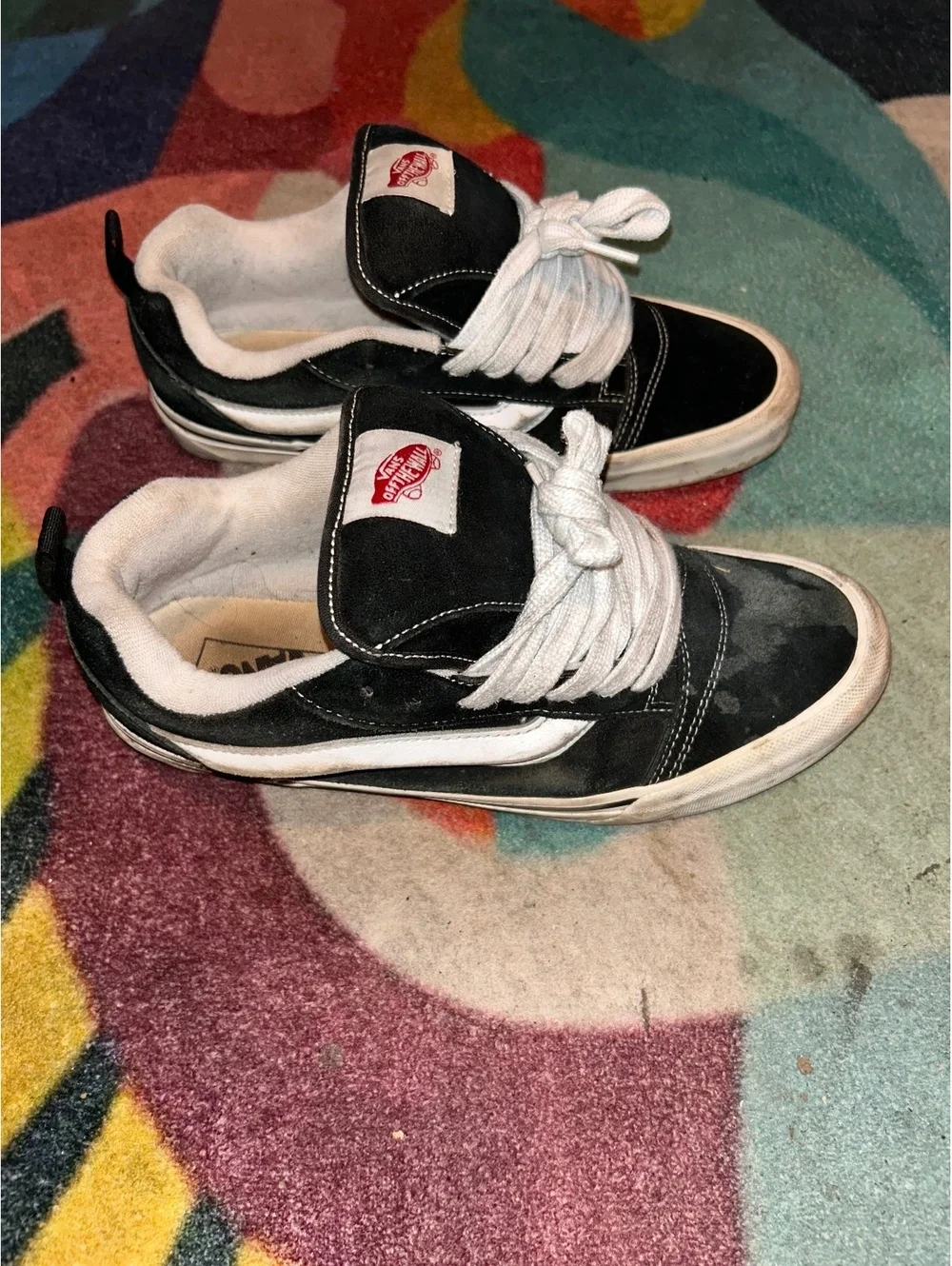 Vans Men's Black and White Suede Sneakers Size 11
